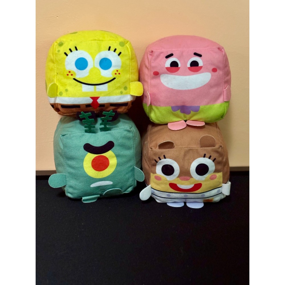 SpongeBob SquarePants Arcade1Up Cube Plush Patrick Plankton Sandy Rare Full Set